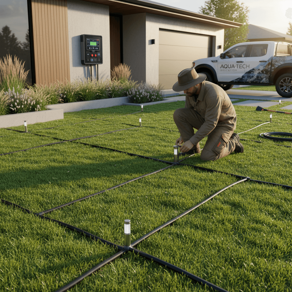 Automated irrigation system installation