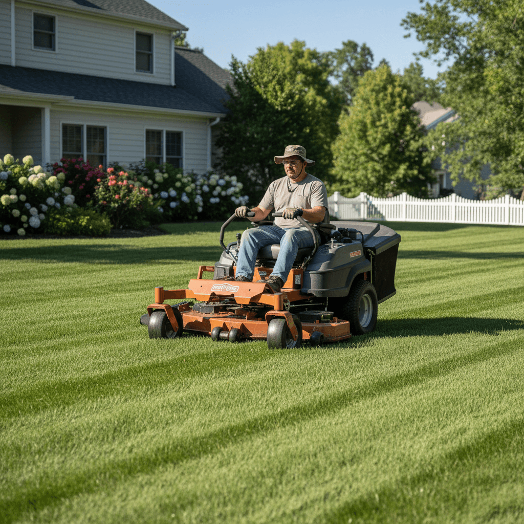 Routine lawn maintenance
