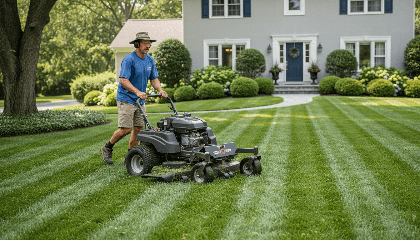 Routine lawn maintenance